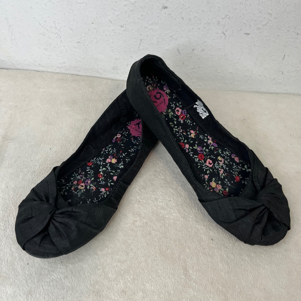 Rocket Dog Myrna Black Fabric Size US 6 M Ballet Flat Slip-on Loafer
